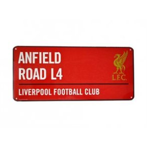 Liverpool Anfield Road Street sign Farvet / rd